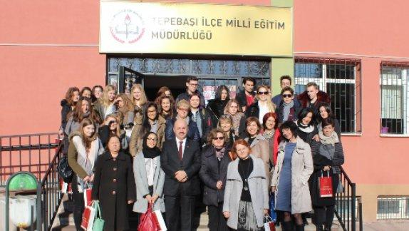 Toki Şehit İkram Cirit Anadolu Lisesi AB Projeleri Ortakları ile Tepebaşı İlçe Milli Eğitim Müdürlüğünü ziyaret ettiler.